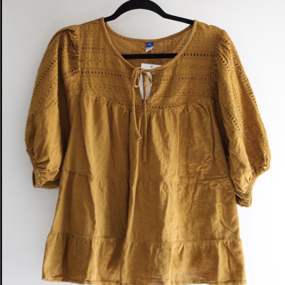 100% cotton Women's Mustard Blouse
